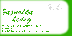 hajnalka ledig business card