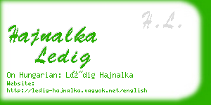 hajnalka ledig business card